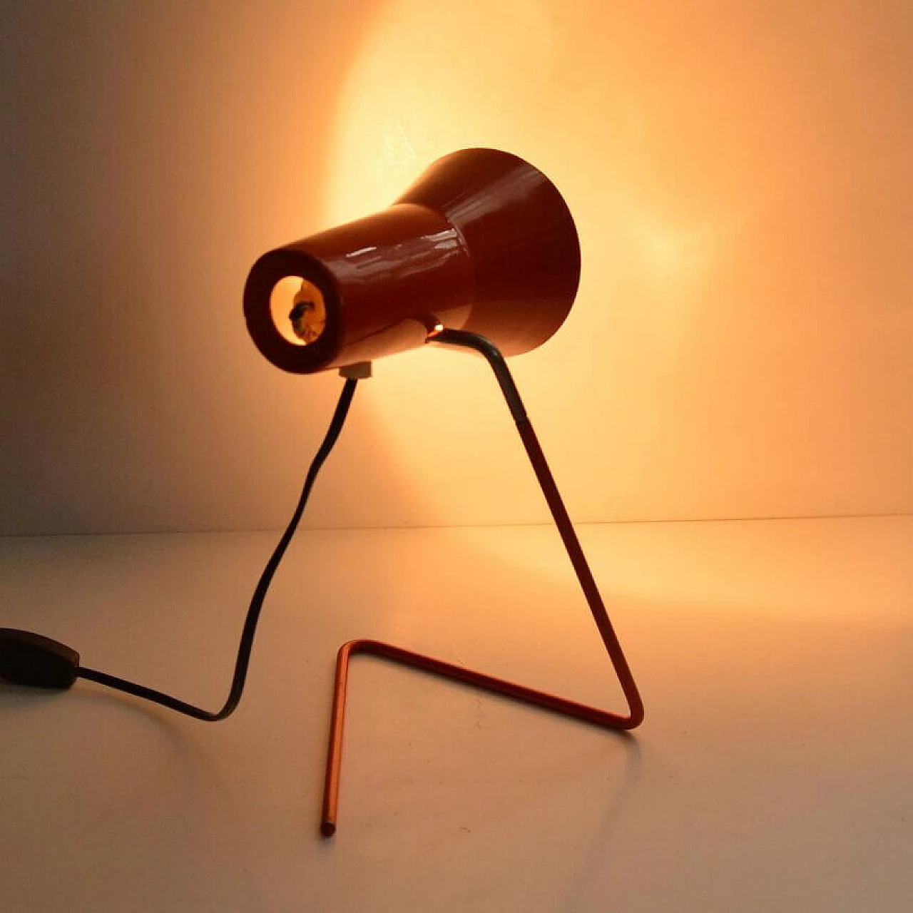 Table lamp 21616 red by Josef Hurka for Drupol, 1960s 13