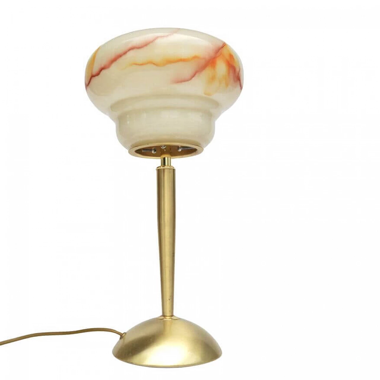 Brass and glass 173411 table lamp by Hufnagel Leuchten, 1980s 3