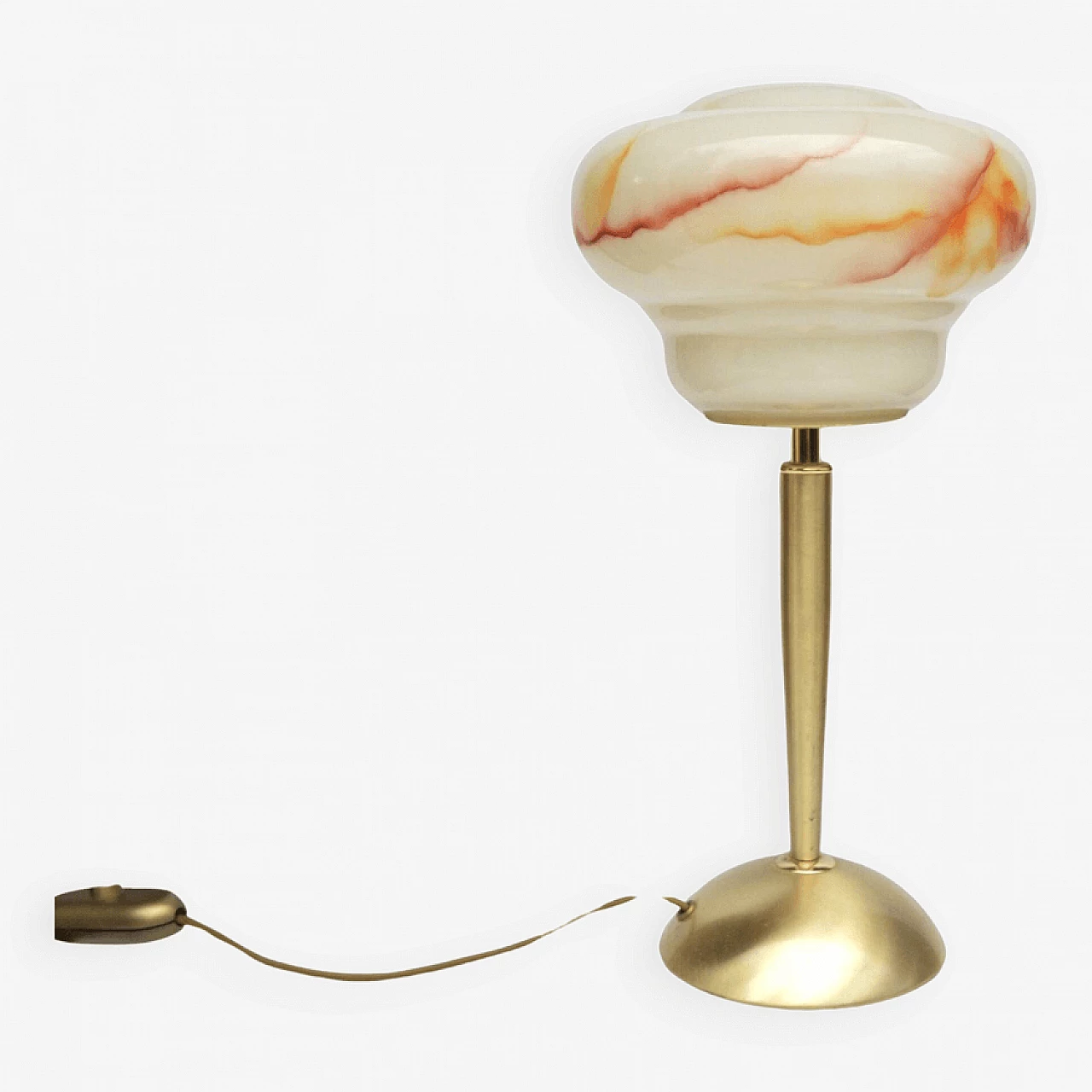 Brass and glass 173411 table lamp by Hufnagel Leuchten, 1980s 12