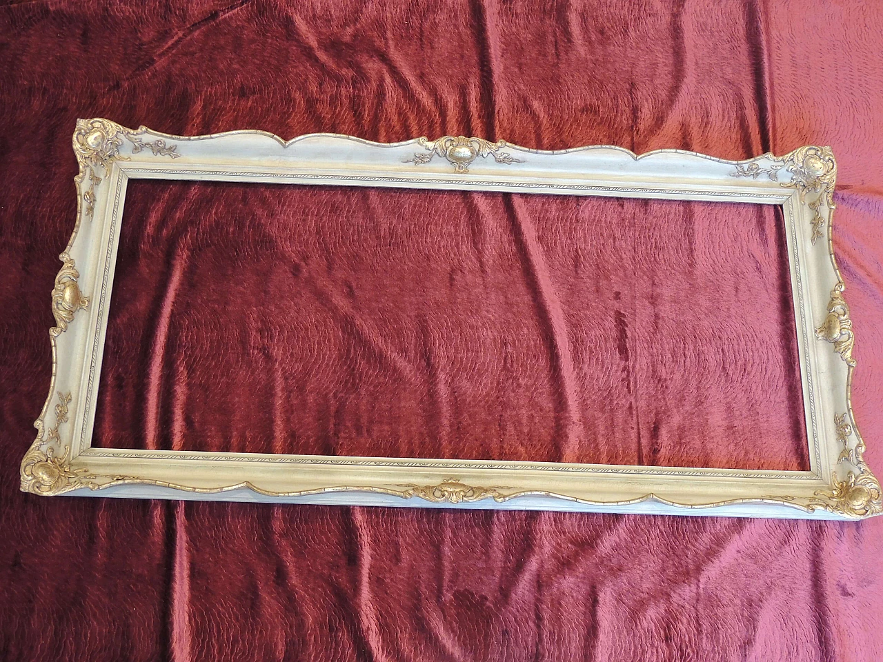 Cornice in legno intagliato e dorato, metà '800 2