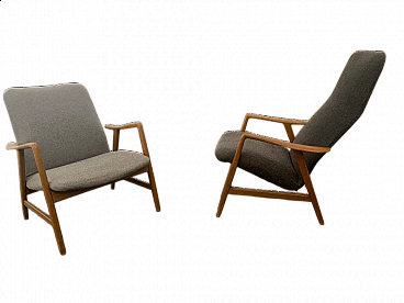 Coppia di poltrone in faggio di Pizzetti, anni '60 intOndo