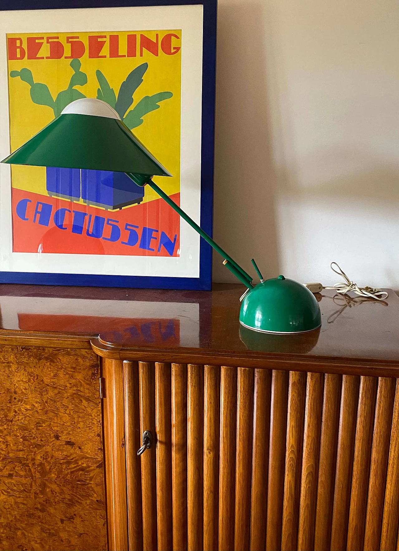 Space Age green table lamp, 70s 4