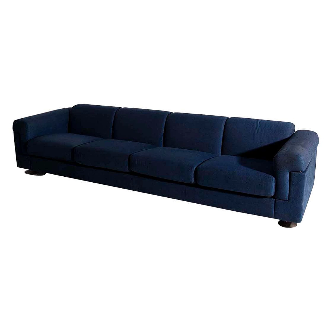 D120 blue fabric sofa by V. Borsani and A. Bonetti for Tecno, 1960s 1