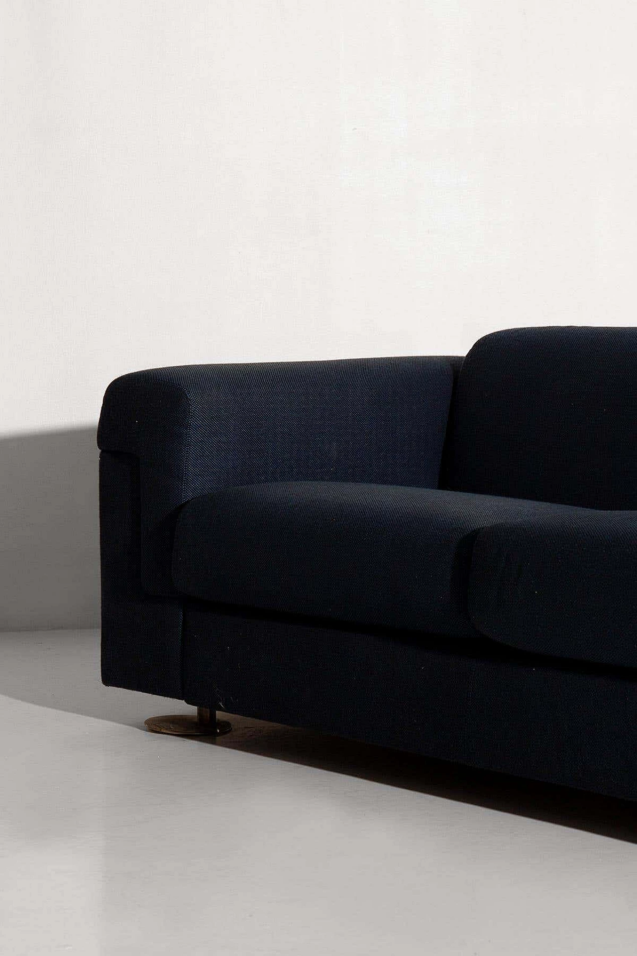 D120 blue fabric sofa by V. Borsani and A. Bonetti for Tecno, 1960s 4