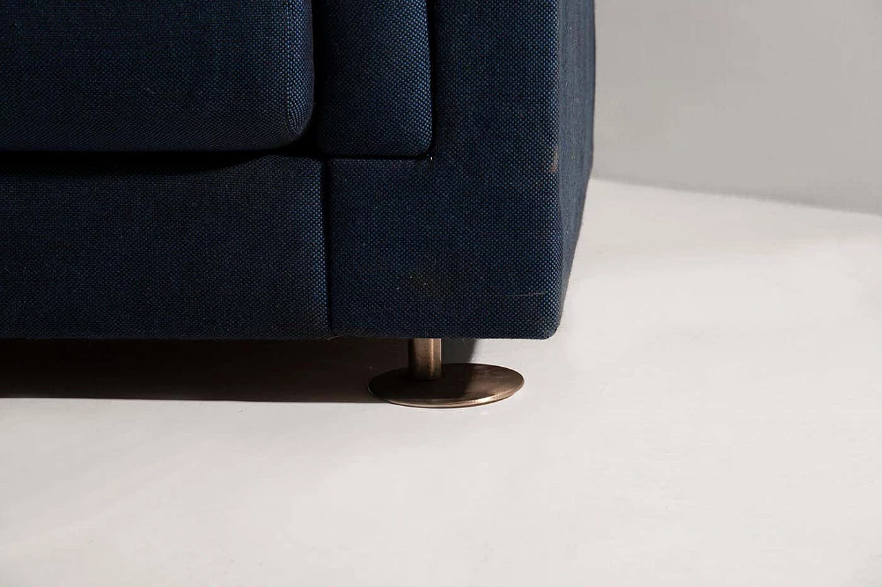 D120 blue fabric sofa by V. Borsani and A. Bonetti for Tecno, 1960s 5