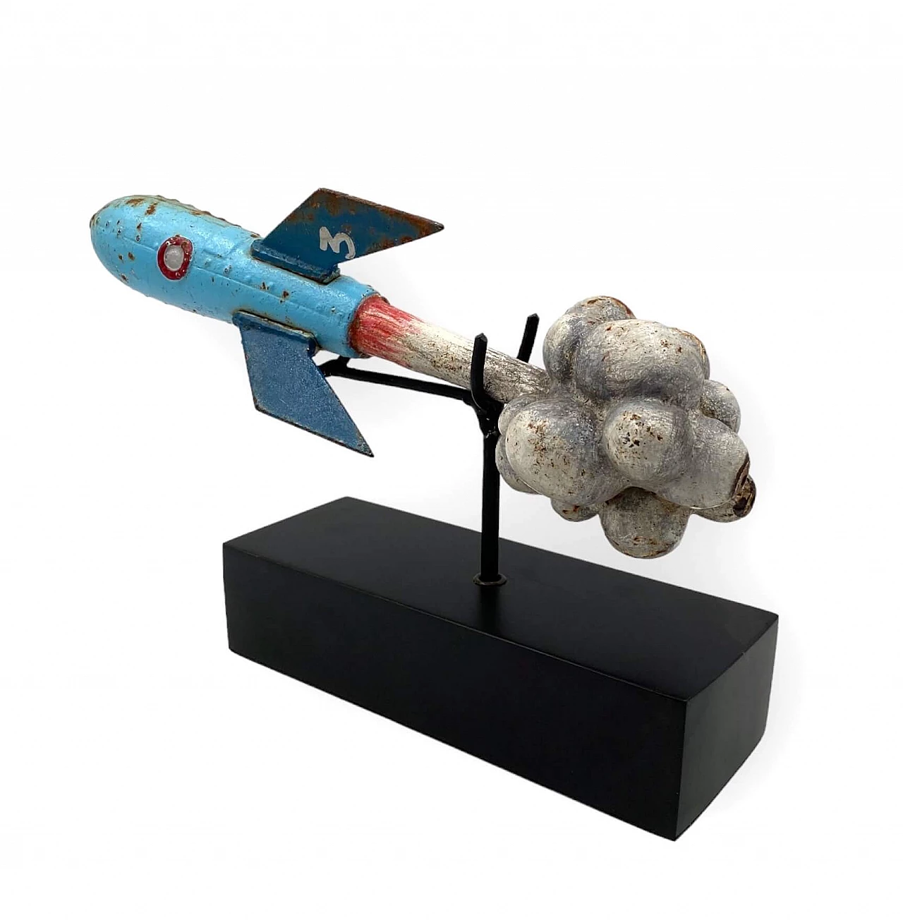 Lacquered iron rocket, early 20th century 11