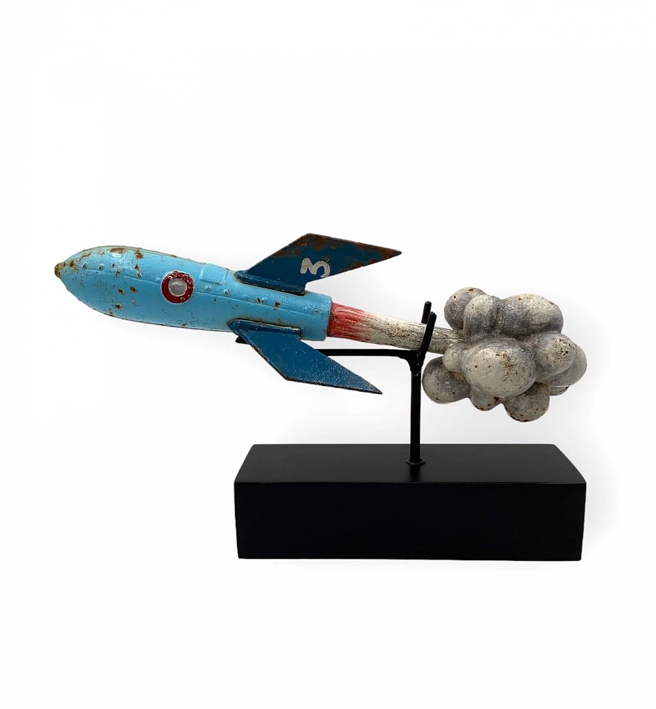 Lacquered iron rocket, early 20th century 12