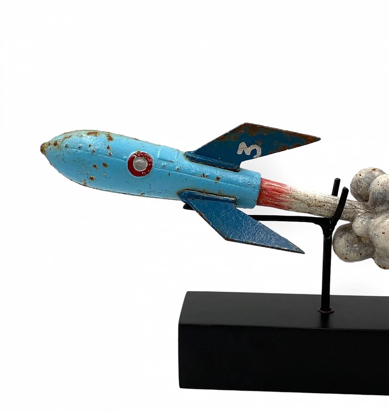 Lacquered iron rocket, early 20th century 14