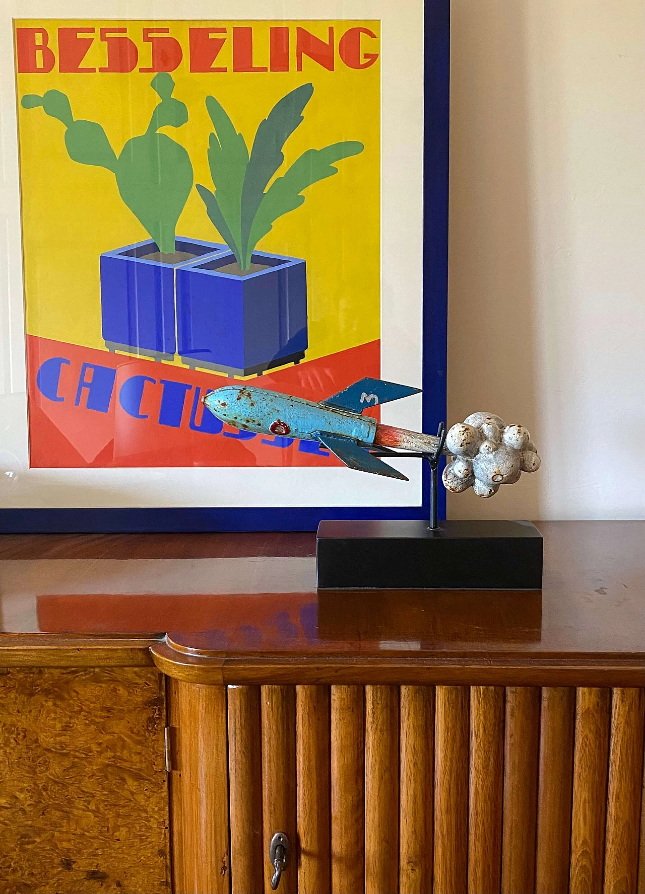 Lacquered iron rocket, early 20th century 16