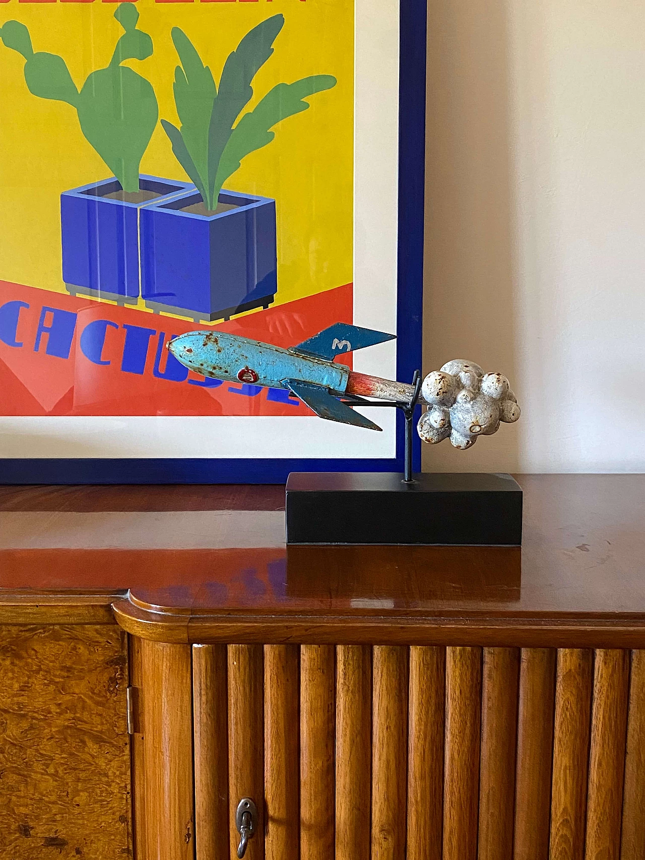 Lacquered iron rocket, early 20th century 17