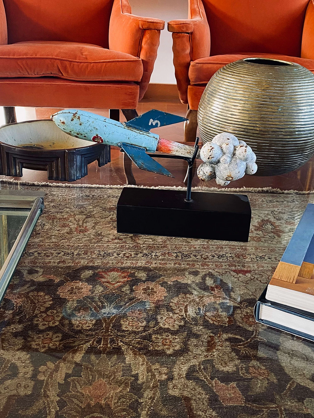 Lacquered iron rocket, early 20th century 18