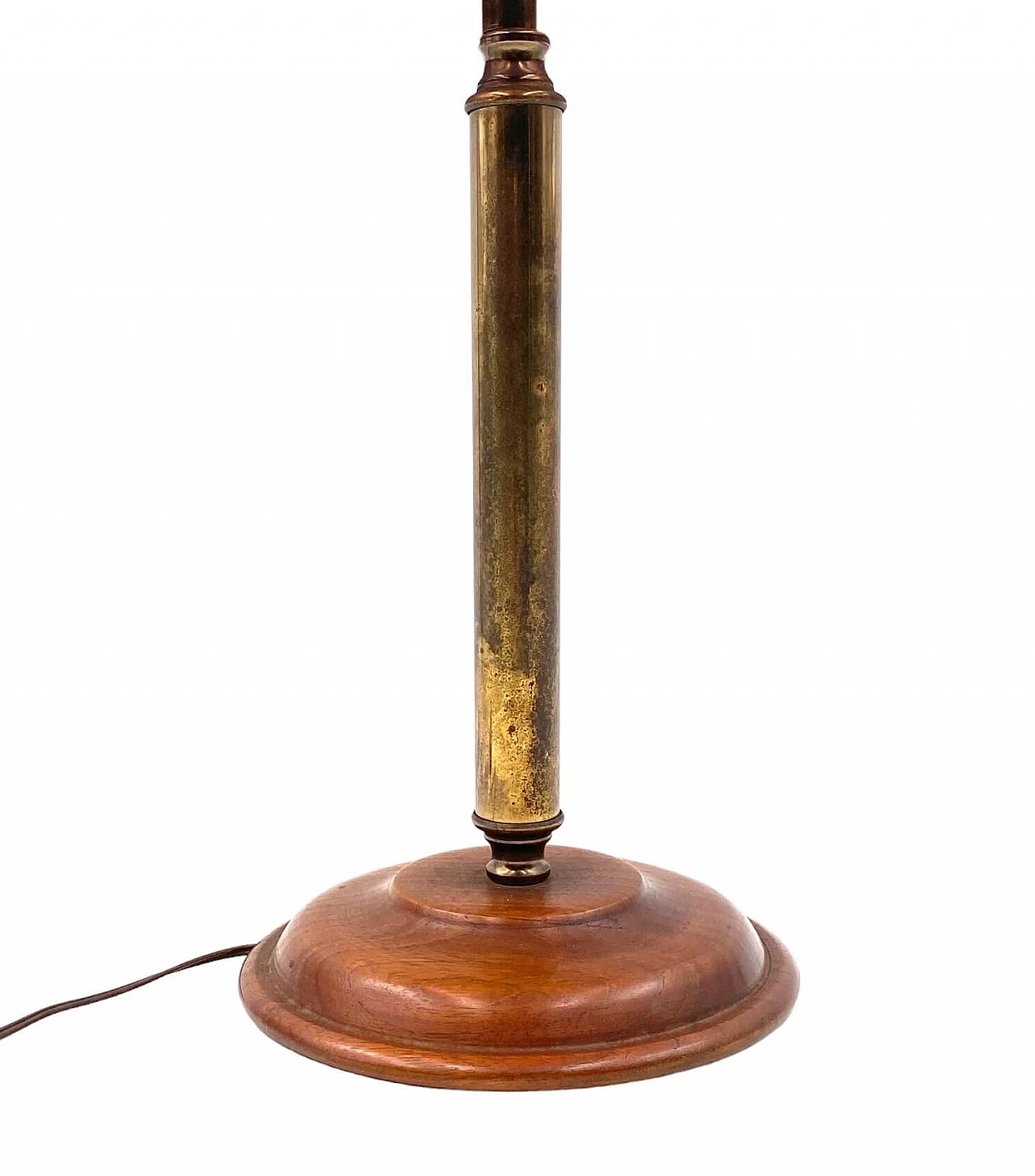 Wood, brass and perspex table lamp by Stilux, 1950s 7