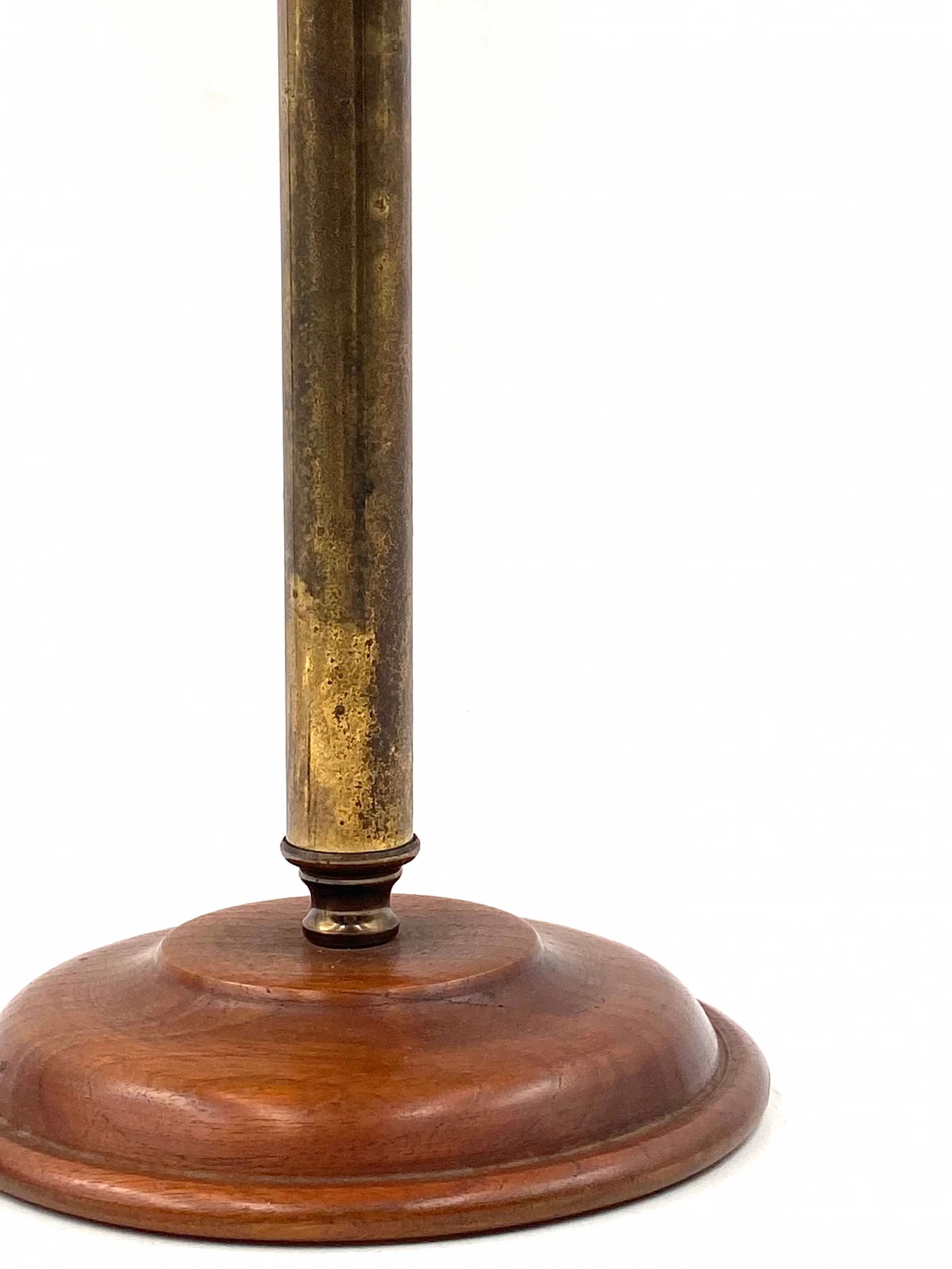 Wood, brass and perspex table lamp by Stilux, 1950s 13