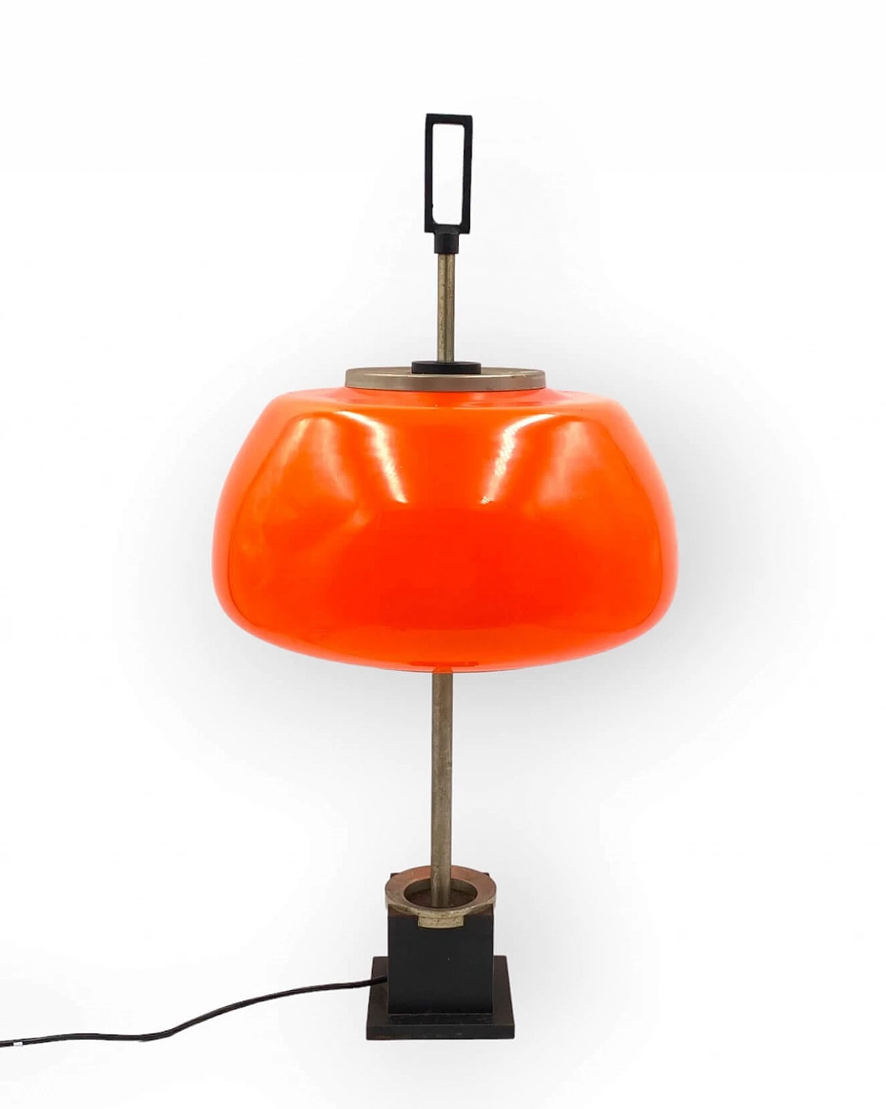 Cast iron, steel and glass table lamp by Oscar Torlasco for Lumi, 1960s 6