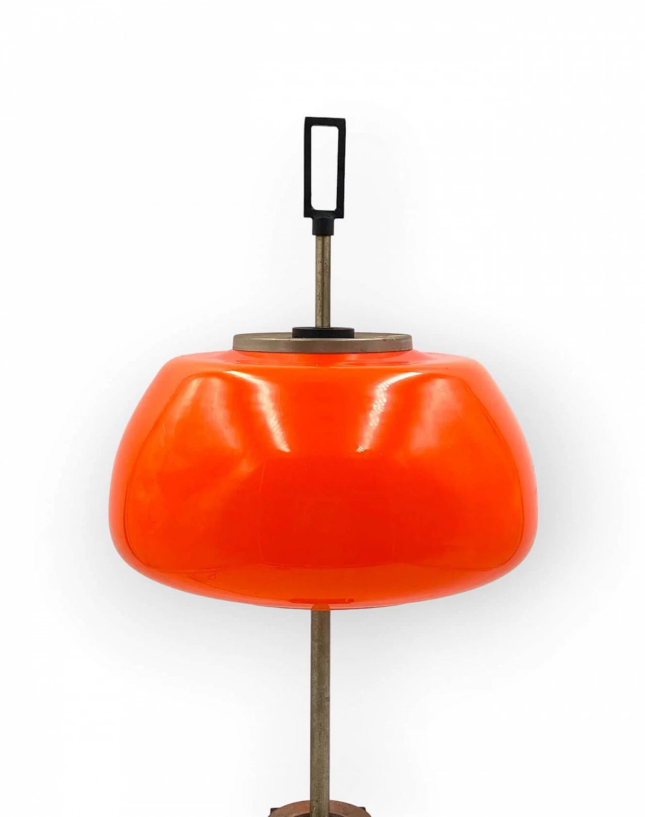 Cast iron, steel and glass table lamp by Oscar Torlasco for Lumi, 1960s 7