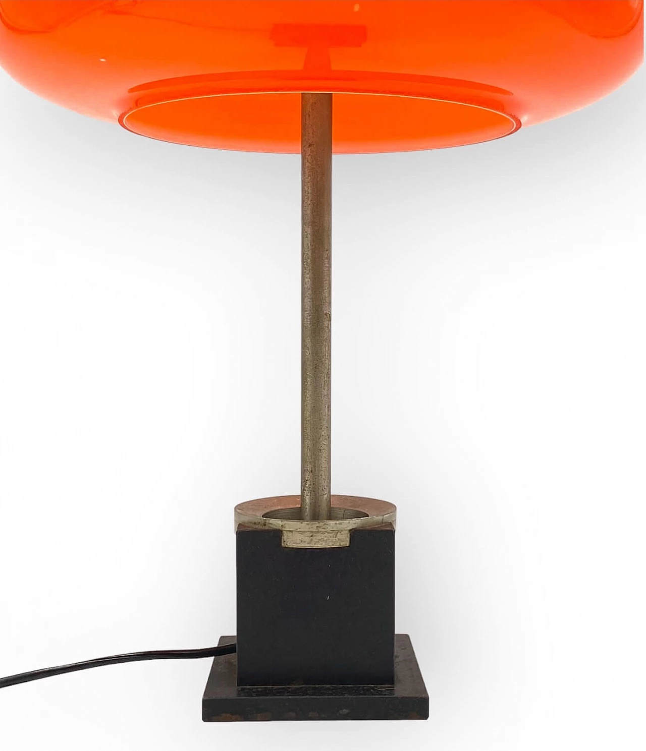 Cast iron, steel and glass table lamp by Oscar Torlasco for Lumi, 1960s 10