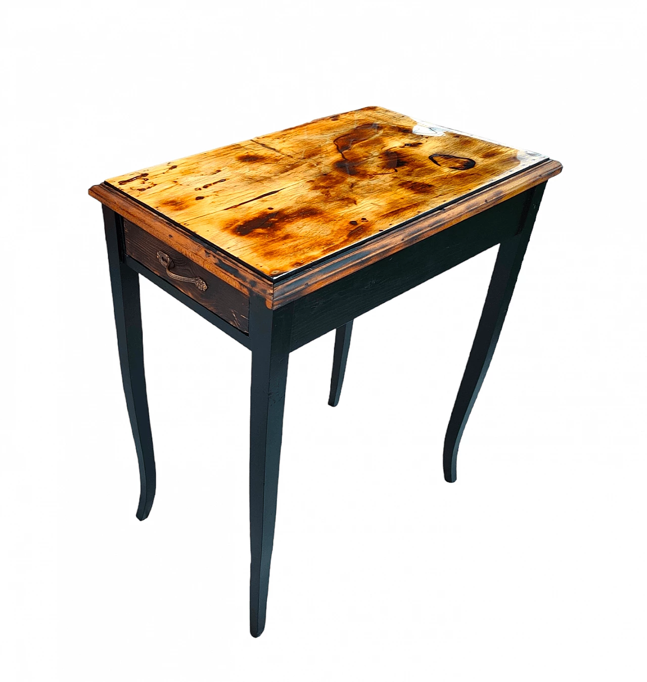 Tavolo con piano in compensato lucidato con resina, anni '50 1