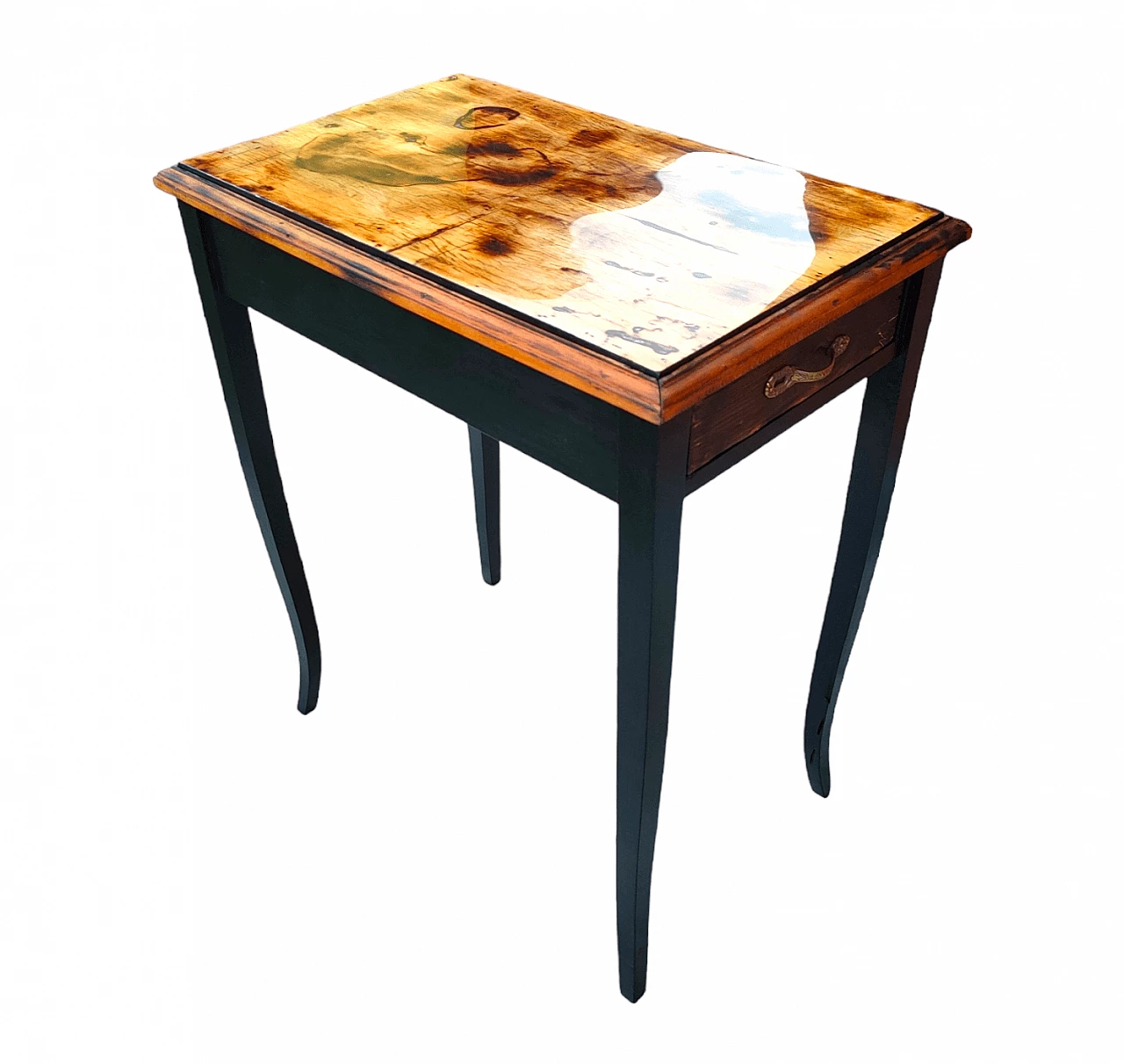 Tavolo con piano in compensato lucidato con resina, anni '50 3