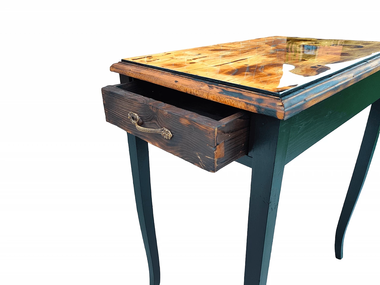 Tavolo con piano in compensato lucidato con resina, anni '50 4