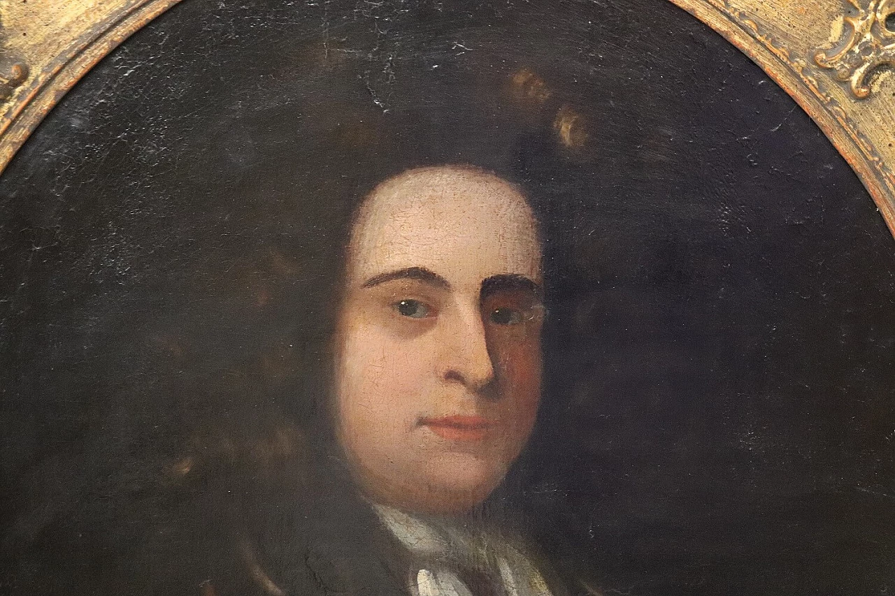 Portrait of gentleman, oil painting on canvas, 18th century 4