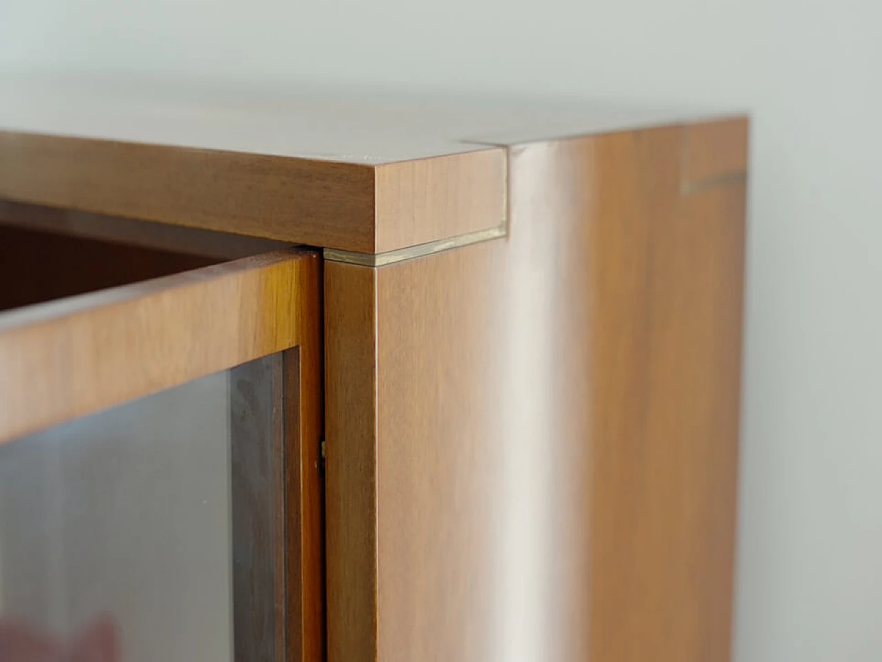 Mahogany glass cabinet by Pierre Balmain, 1980s 4