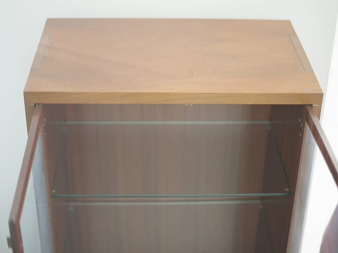 Mahogany glass cabinet by Pierre Balmain, 1980s 5