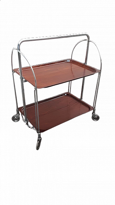 Wood and metal folding cart by Bremshey & Co., 1960s