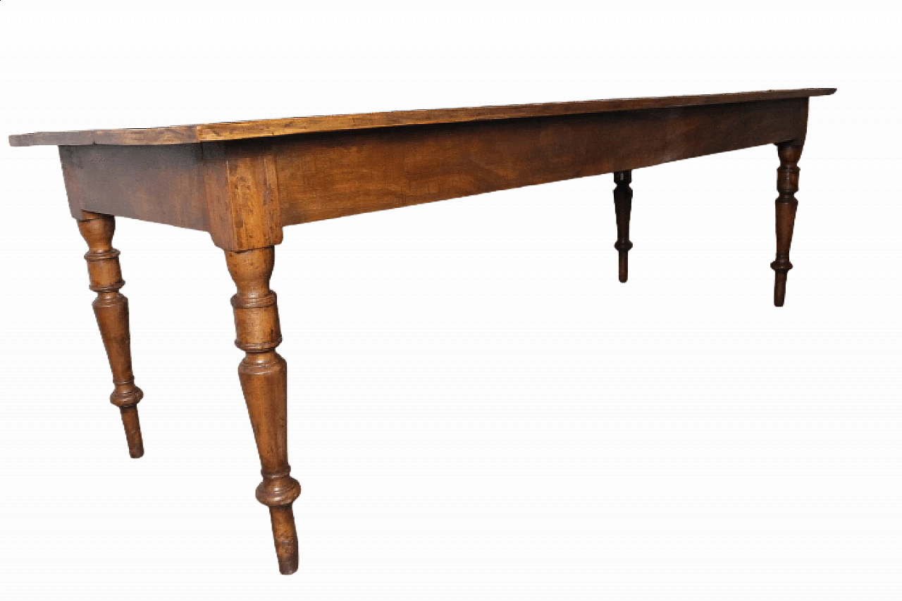 Tavolo Luigi Filippo in massello di pioppo, fine '800 10