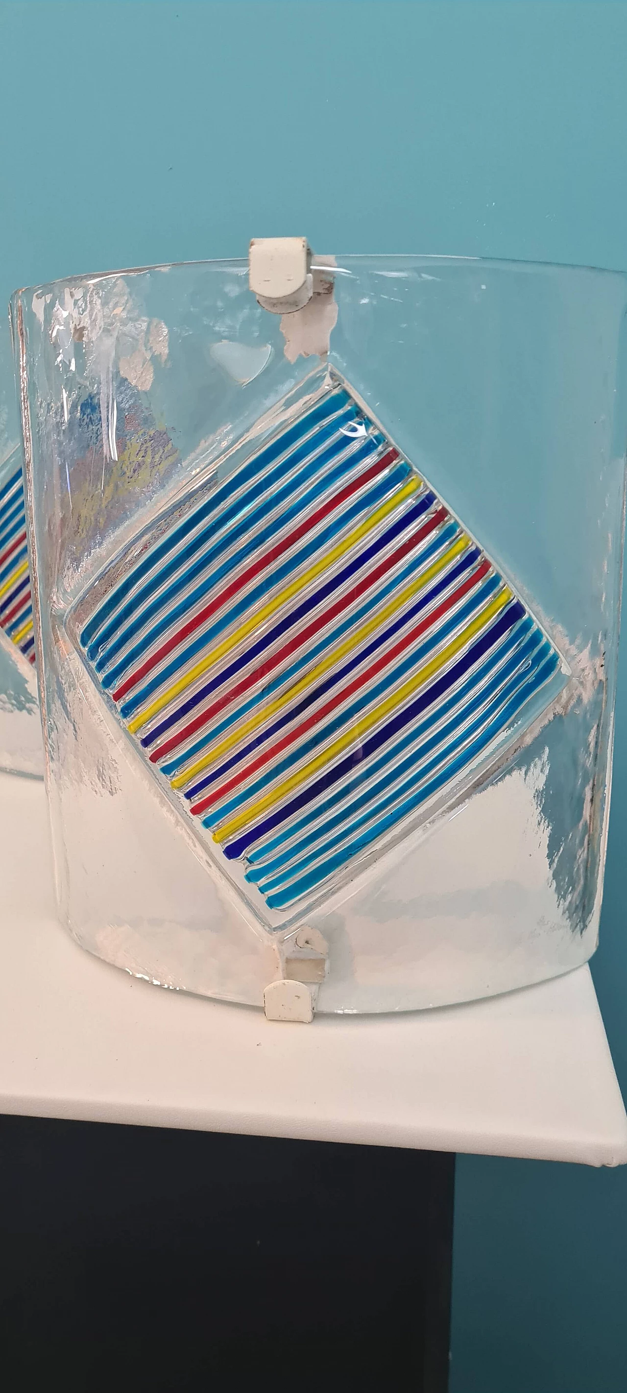 Pair of Murano glass wall lights by De Mayo, 1970s 3