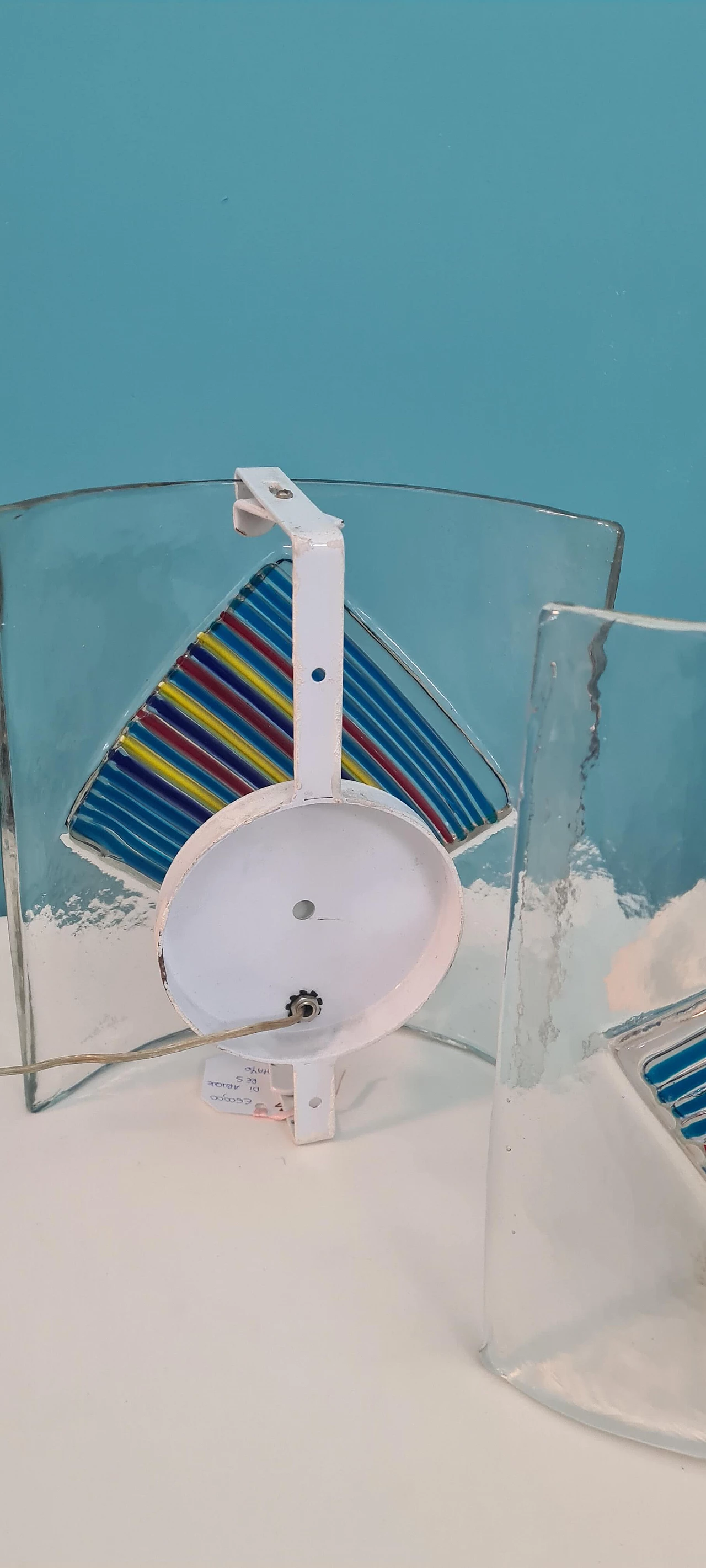 Pair of Murano glass wall lights by De Mayo, 1970s 8