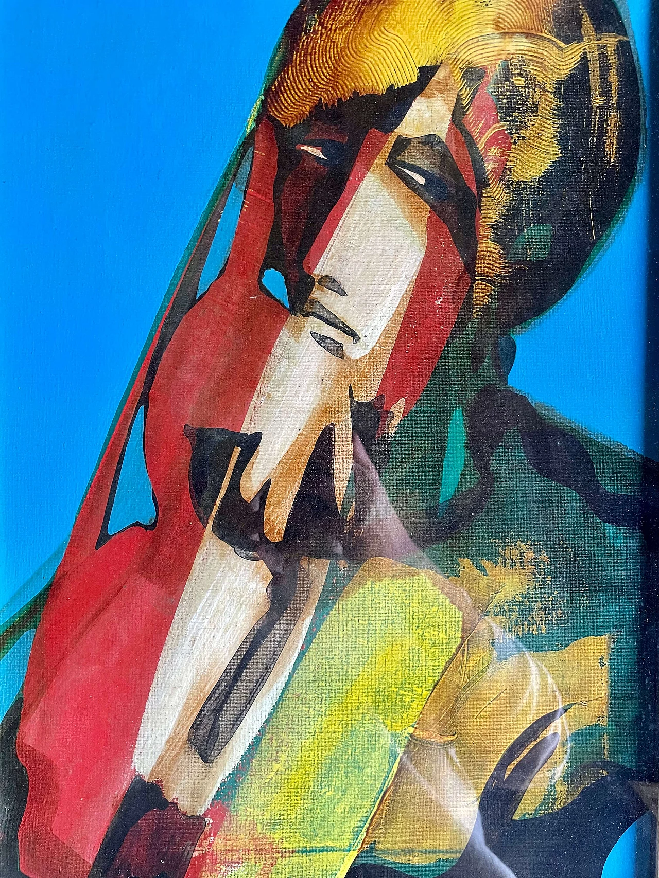 Alfio Rapisardi, female portrait, oil painting on canvas, 1970s 2