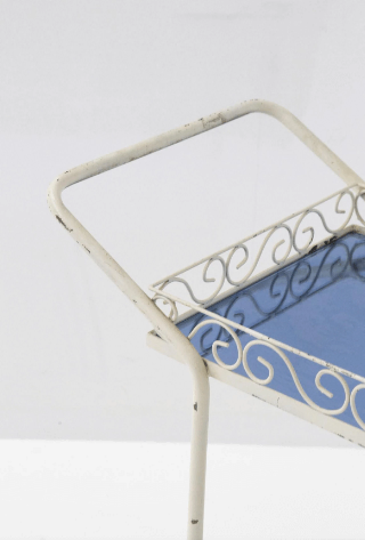Glass and iron cart attributed to Fontana Arte, 1950s 2
