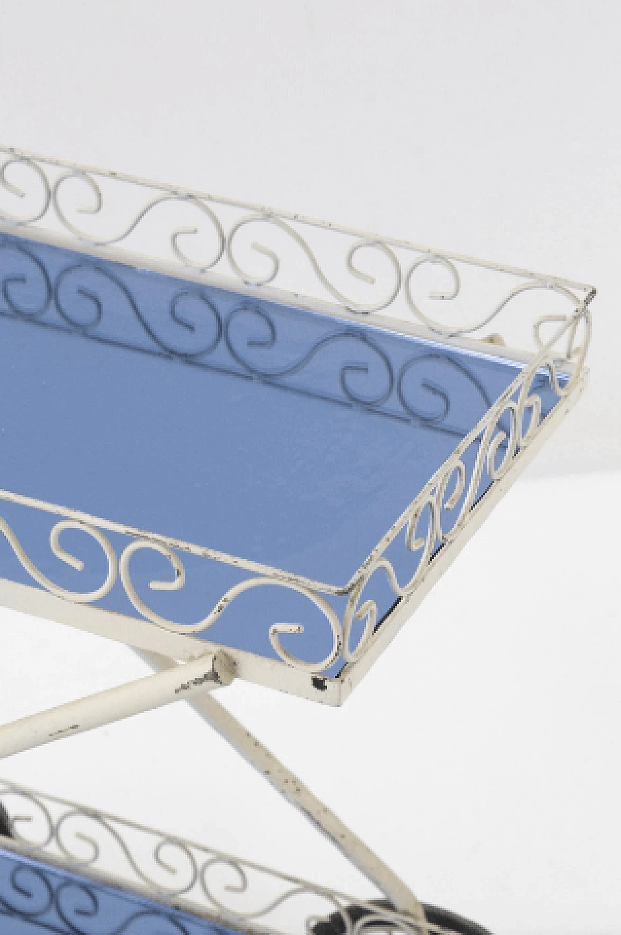 Glass and iron cart attributed to Fontana Arte, 1950s 3