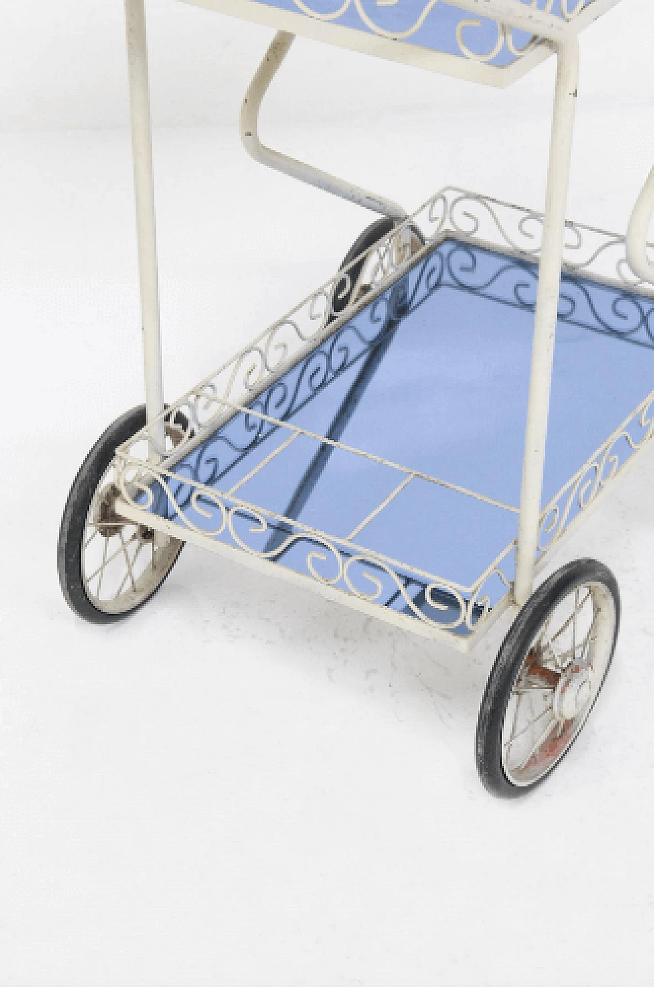 Glass and iron cart attributed to Fontana Arte, 1950s 7