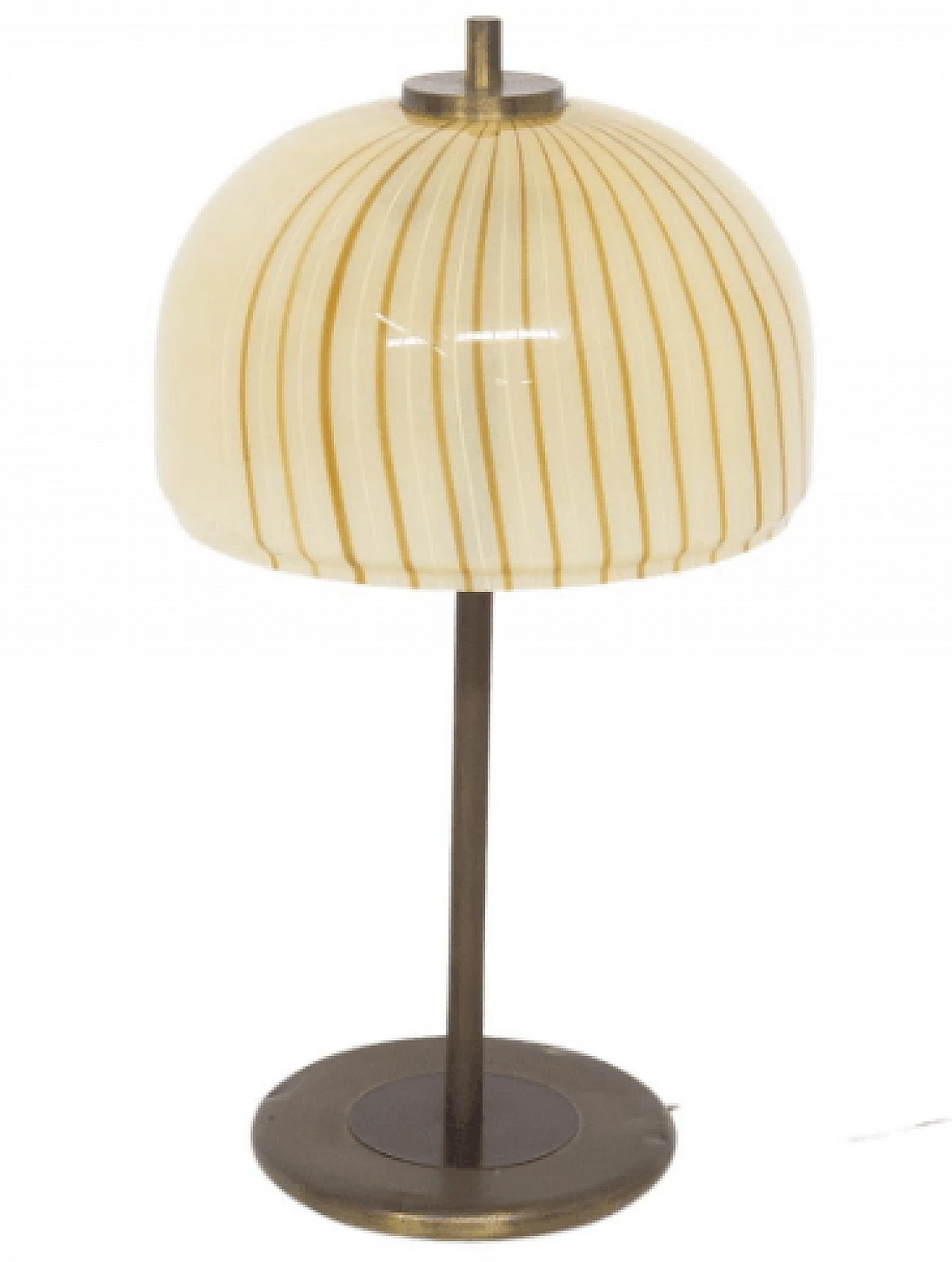 Brass and glass floor lamp by Venini, 1970s 1