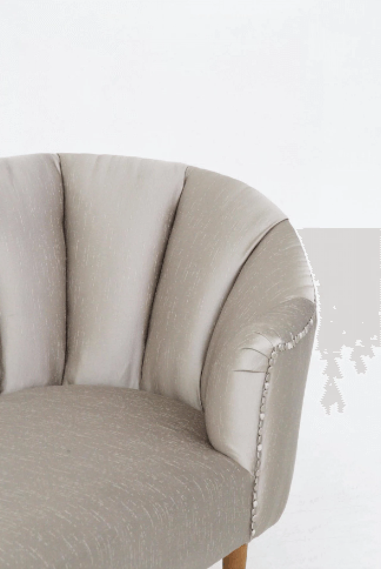 Dormeuse in satin grigio attribuita a Gio Ponti, anni '50 4