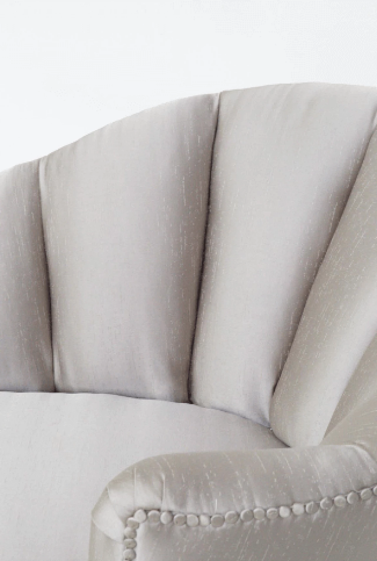 Dormeuse in satin grigio attribuita a Gio Ponti, anni '50 9