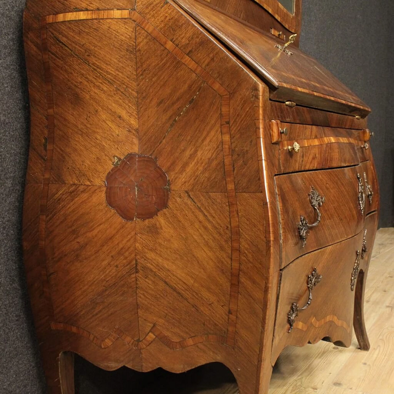 Trumeau genovese in legno intarsiato 12