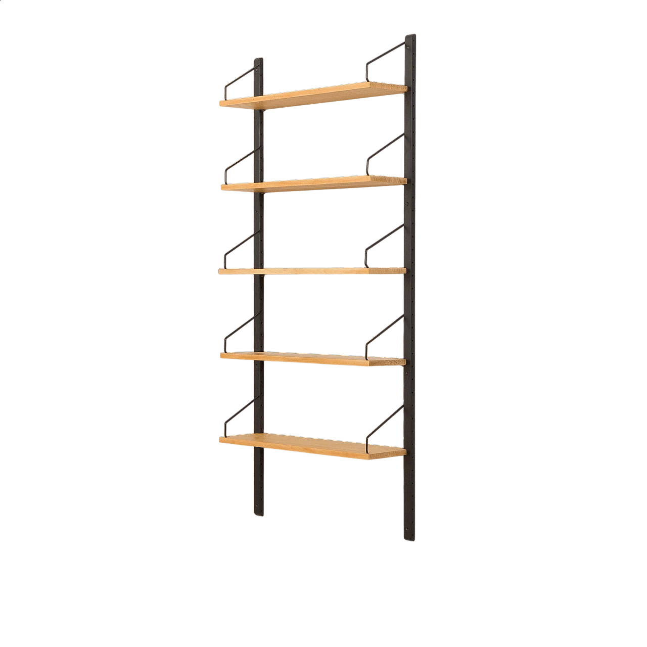 Birch hanging bookcase in the style of Poul Cadovius, 1960s 11