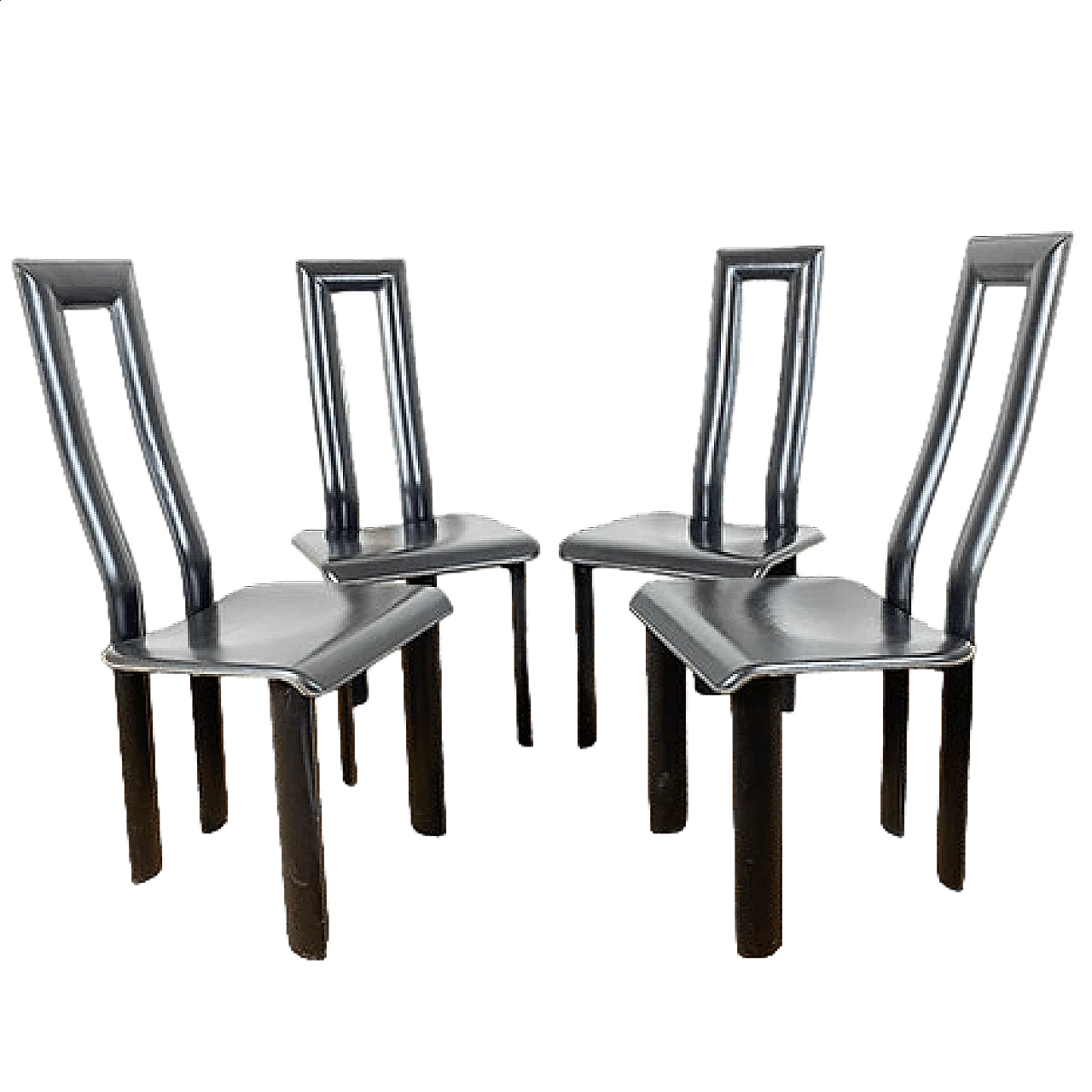 4 Sedie Regia di Antonello Mosca per Ycami, anni '80 8