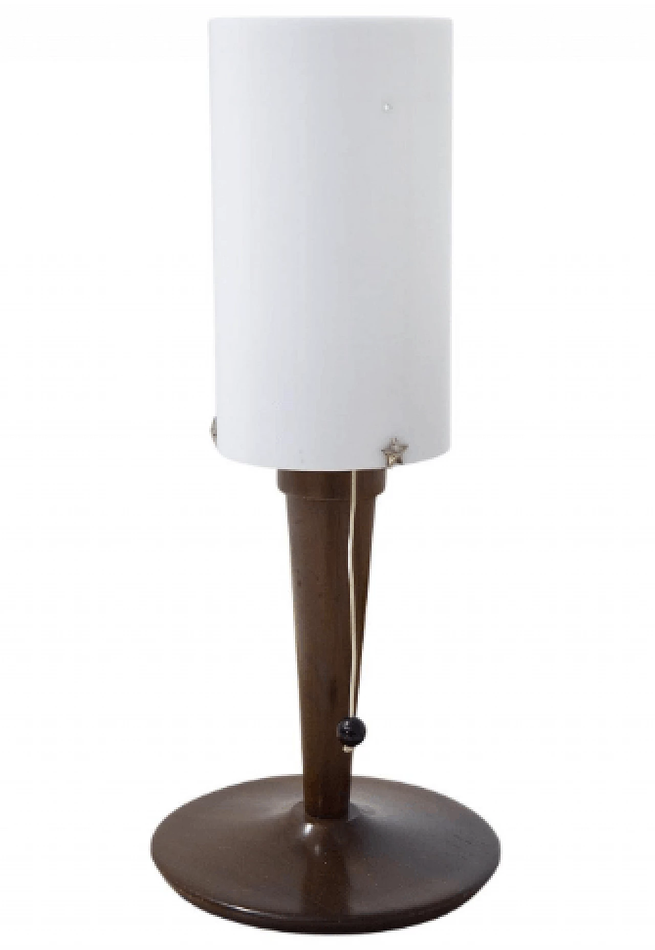 Wood and plexiglass table lamp, 1950s 1