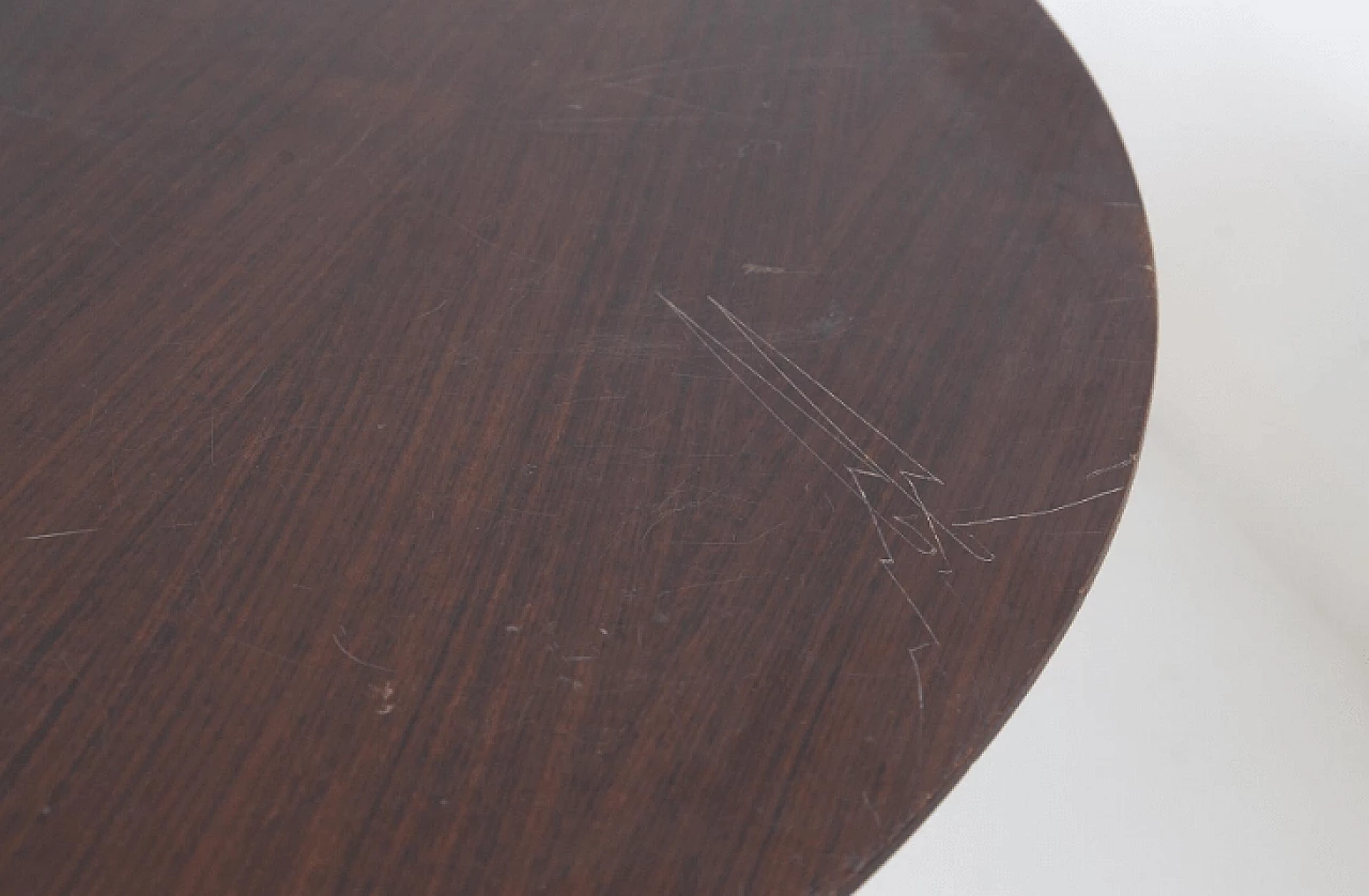 Tavolo rotondo in legno di Edmondo Palutari per Dassi, anni '50 3