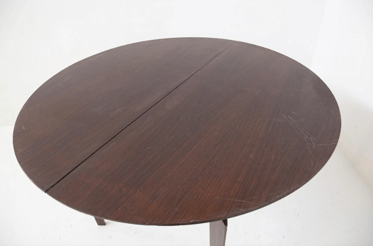 Tavolo rotondo in legno di Edmondo Palutari per Dassi, anni '50 5