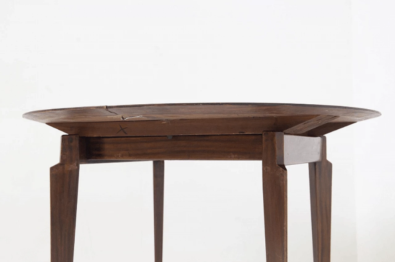 Round wood table by Edmondo Palutari for Dassi, 1950s 7