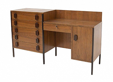 Wood and metal desk by Ico Parisi for MIM, 1950s