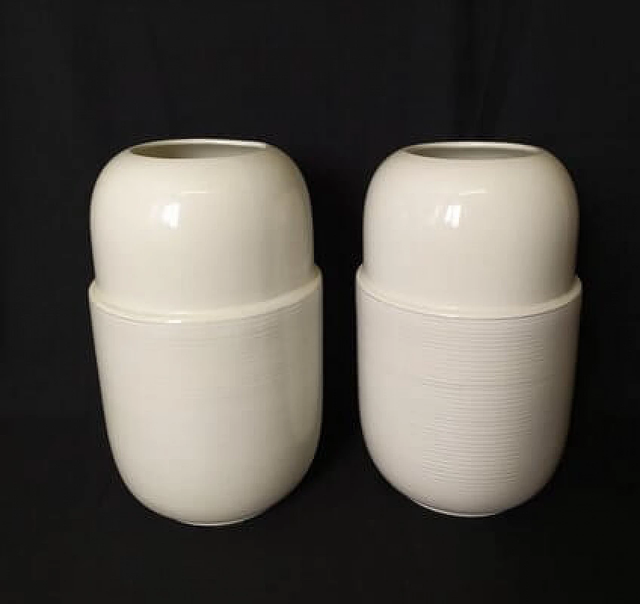 Coppia di vasi in ceramica di Cleto Munari, anni '90 1