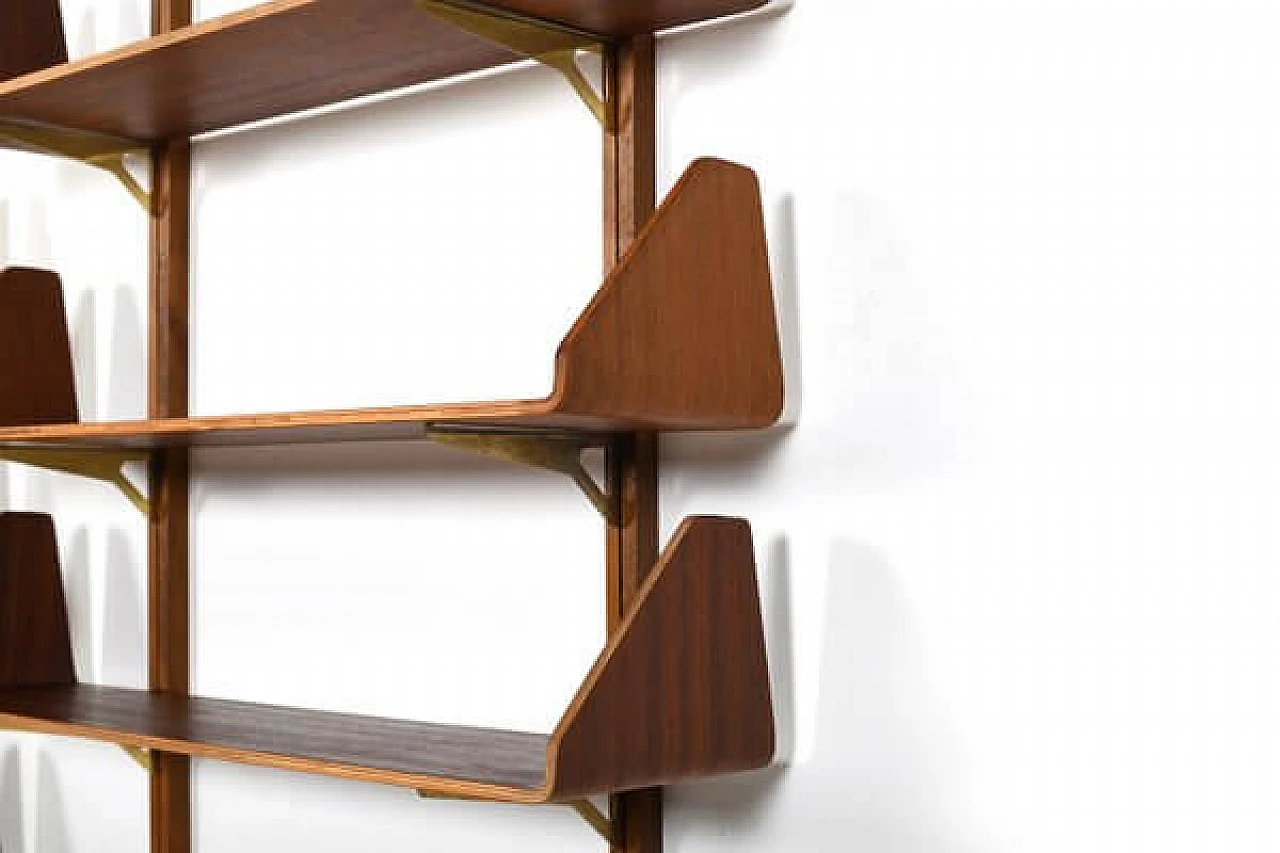 4 Teak shelf units, 1950s 7