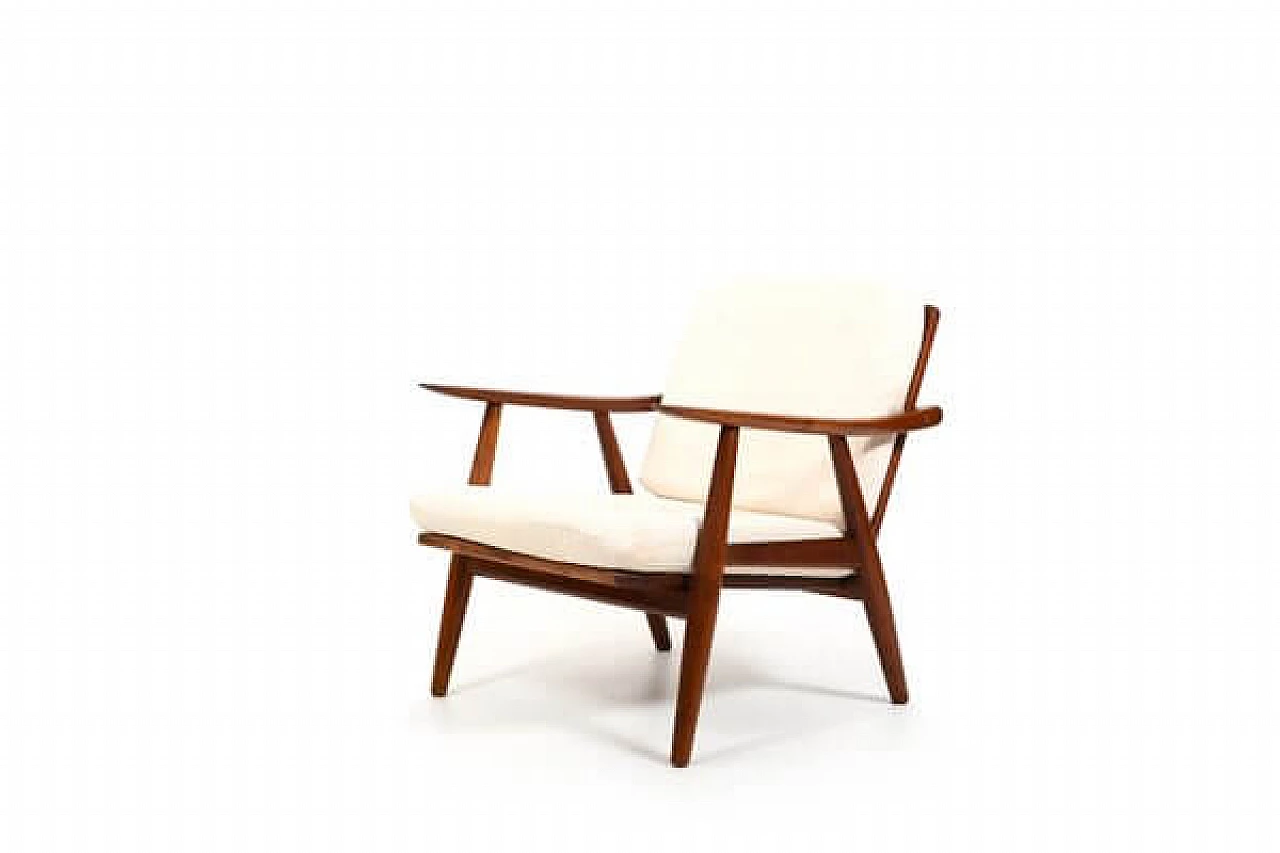 Poltrona GE-270 in teak di Hans J. Wegner per Getama, anni '50 1