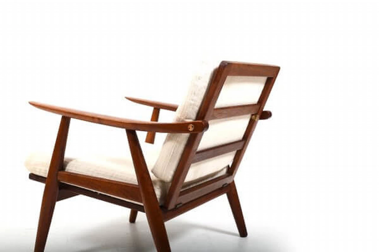 Poltrona GE-270 in teak di Hans J. Wegner per Getama, anni '50 4