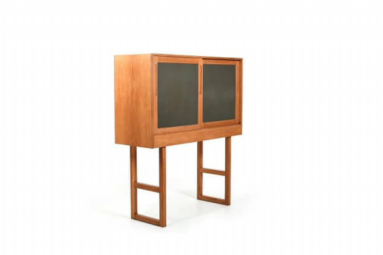 Danish oak and formica cabinet, 1960s 1